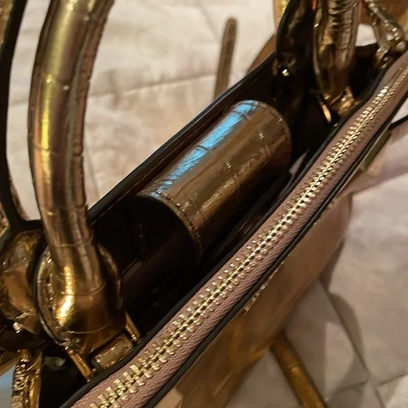 MICHAEL Kors Gold Leather Alligator Handbag or Crossbody NWTS